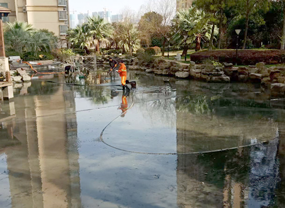 普定景观池淤泥清理